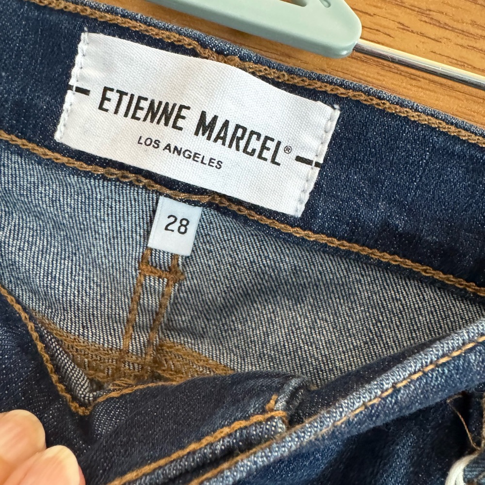 NWT Etienne Marcel Blue Jeans with Red Accents - Picture 3 of 5